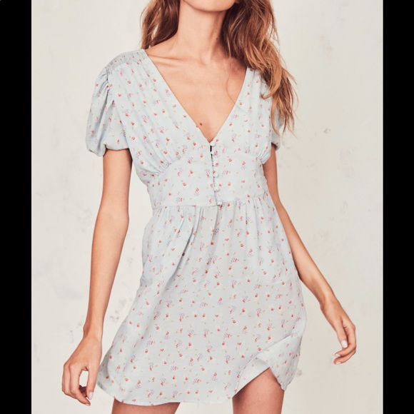 NWOT LoveShackFancy Ruby Silk Dress - Picture 2 of 8